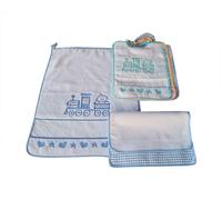 SET ASILO SALVIETTA + 3 BAVAGLIE BAMBINO + PORTA BAVAGLIA IN OMAGGIO