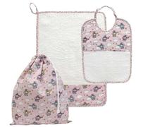 Set asilo scuola materna 3 pezzi: bavaglino, salvietta, sacchetto. Completo per asilo in spugna, Coordinato per scuola materna