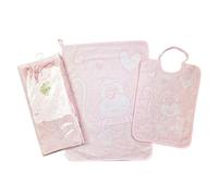 Set ASILO SCUOLA MATERNA RALPH 2 pezzi: bavaglino spugna con elastico cm.26x34 e asciugamano cm.40x50 Completo asilo - Cotone 100% Made in Italy (ROSA)