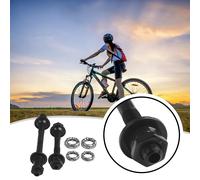 Set assali bici bicicletta acciaio nero assale anteriore posteriore 108mm9,5mm