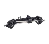 Set Assali per Assale portale anteriore e posteriore in alluminio lavorato adatto per 1/10 RC Crawler Vanquish VS4-10 Phoenix F10 LCG(Black Front Axle)