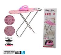 SET ASSE STIRO PER BAMBINI CON FERRO DA STIRO LUMINOSO A BATTERIA ART.48813