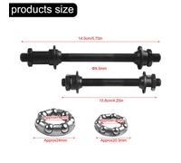 Set assi bici ricambi ricambio con sfere 1/4 3/16 108mm 145mm