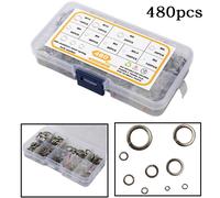 Set Assortimento Di Rondelle Elastiche In Acciaio Inossidabile Da 480 Pezzi