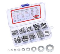 Set Assortito Di Rondelle in Acciaio Inossidabile Con 9 Dimensioni - 684 Pezzi,