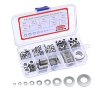 Set assortito di rondelle in acciaio inossidabile con 9 dimensioni - 684 pezzi, rondelle piane e rondelle di sicurezza