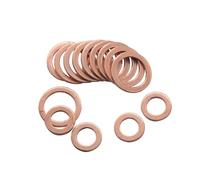 Set Assortito di rondelle in Ottone, 10PCS Rondella di Rame Massiccio Anello Piatto Guarnizione Tappo della Coppa Paraolio Raccordi 10 * 14 * 1MM di Fissaggio Accessori Hardware 10x14x1MM(12x16x1)