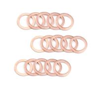 Set Assortito di rondelle in Ottone, 50 Rondelle Distanziali di Tenuta in Rame Guarnizione Solida Coppa Olio for Rondella for Barca Anello di Tenuta Piatto M5 M6 M8 M10 M12 M14 M16(M18x24x1.5 MM)