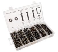 Set Assortito Di Viti, Dadi E Rondelle Nere, 363 Pezzi - D03554