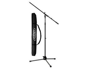Set Asta Microfono Pronomic MS-15 Pro In orsa, 5 kg, Borsa Porta Asta | 5 kg, Versione Pro, treppiede con piedi in gomma, Facilmente estensibile, Altezza massima: 233 cm, 2 x fermacavi