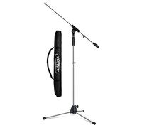 Set Asta Microfono Pronomic MS-25C Pro con borsa, braccio regolabile in lunghezza e inclinazione, morsetti robusti, 2 fermacavi, riduttore filettato, set risparmio, finitura cromo.