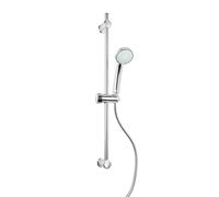 SET ASTA SALISCENDI DOCCIA CON DOCCINO TONDO 3 GETTI ANTICALCARE CROMO PROCIDA