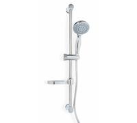 SET ASTA SALISCENDI DOCCIA CON DOCCINO TONDO 3 GETTI ANTICALCARE CROMO SUNSET
