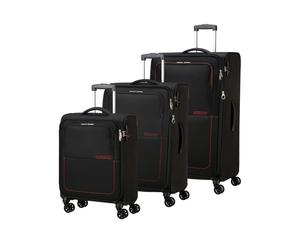 set ATOURISTER air wave 3 PC SET S M L TSA BLACK RED NERO 448548