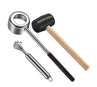 Set Attrezzi Apri Cocco Caratterizzato da Design Leggero e Comodo Mallet
