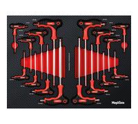 Mephisto Set di attrezzi Pro Line per carrello da officina, set di chiavi a brugola a esagono incassato per bicicletta, pattini a rotelle, moto, a esagono incassato, con inserto morbido