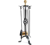 SET ATTREZZI CAMINO MOD. TREVI GRANDE CM.27X H80 CM ACCESSORI PER CAMINETTO