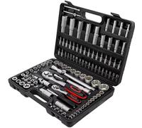 Set attrezzi da meccanico 108 Pezzi Chiavi A Bussola A Cricchetto Strumenti Riparazione Auto Kit Combinato Dinamometriche 1/4″ 1/2″ A Cricchetto Punte Cacciavite Utensile Manuale