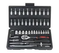 Set attrezzi da meccanico Set Chiavi A Cricchetto Per Utensili Manuali 46 Pezzi Cassetta Attrezzi Combinata Multiuso Con Utensili Manuali Strumento A Cricchetto E Custodia