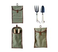 Set Attrezzi Giardinaggio 3 Pezzi Forchetta Manuale Cazzuola con Manico in Legno