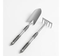Set Attrezzi Giardinaggio Acciaio Temprato, Forca a Tre Denti Zappa Rastrello