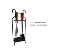 Homegarden Set camino in ferro battuto mod. cortina 4 attrezzi con supporto riscaldamento - 21857