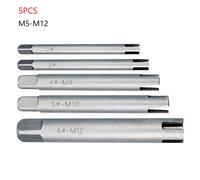Set Attrezzi Professionali per Estrazione Viti Rotte 5pz M5M12 Estrattore Rubine