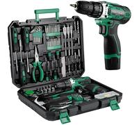 Set attrezzi trapano batteria 12V, valigia utensili, punte trapano, fai da te