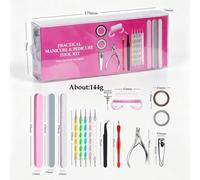 Set Attrezzi Unghie Acciaio 7 Manicure Pedicure Kit Colore