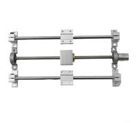 Set attuatore lineare orizzontale con sistema di movimento lineare a doppia guida, kit di supporto per aste a vite T8 per alberi di guida da 8 mm, gruppo cuscinetto lineare SCS8UU, costruzione in