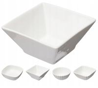 Set aus 6 Keramik-Dip-Schälchen, weiß, verschiedene Muster, 125ml