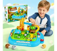 Set auto da corsa per avventura, veicoli magnetici per criceti, 20 livelli, senza batterie, giocattolo educativo STEM meccanico per bambini dai 3 anni in su, promuove le abilità motorie e la logica