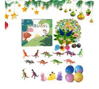 Set 'Avvento Giurassico - Calendario di dinosauri di 24 giorni, statuette educative realistiche con giocattoli a conto alla rovescia | emozionante attività di vacanza per ragazzi ragazze