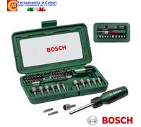 Set Avvitamento Con Cricchetto BOSCH Portabit Universale 46 PEZZI 019504 Forare