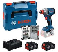 Set avvitatore a impulsi a batteria GDX 18 volt 285 Nm con 2 batterie 5,0 Ah e set di punte da 31 pezzi in L-BOXX, Set di strumenti boxed