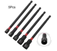 Set Avvitatore Dado Lungo Magnetico 5PCS 6 Pollici Presa Esagonale per Attività