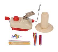 Set avvolgitore di filato, avvolgitore manuale per gomitoli con manovella, leggero, in plastica e metallo, ideale per la lavorazione a maglia; include ferri da maglia e fibbie per