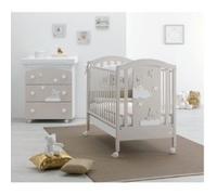 Set Azzurra Design Mars con Lettino + Bagnetto Fasciatoio + Set Piumone con Materasso e Cuscino Traspirante in OMAGGIO : Colore - Avana