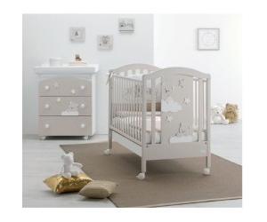 Set Azzurra Design Mars con Lettino + Bagnetto Fasciatoio + Set Piumone con Materasso e Cuscino Traspirante in OMAGGIO : Colore - Avana