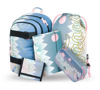 Set BAAGL Skate Moon: Zaino, Astuccio, Sacchetto, Cartelle e Portafoglio