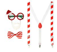 Set BABBO NATALE Composto da Occhiali, Bretelle, Farfallino PS 05501