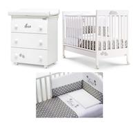 Set Baby Fashion Love Bianco Grigio