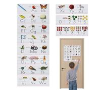 Set bacheca - Linea numerica decorativa murale | Schede didattiche | Include numeri 0-10, 26 pratiche carte alfabetiche inglesi, per asilo , scuola ’infanzia, aula, angolo giochi