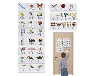 Set bacheca - Linea numerica decorativa murale | Schede didattiche | Include numeri 0-10, 26 pratiche carte alfabetiche inglesi, per asilo , scuola ’infanzia, aula, angolo giochi