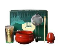 Set baffo Matcha - Kit completo da 5 pezzi, frusta tradizionale e ciotola | Set completo per famiglia, amici, ritorno a casa, regalo di Natale, preparazione del tè giapponese, incontri accoglienti