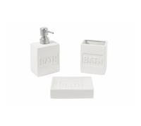 Set bagno 3 pezzi bianco