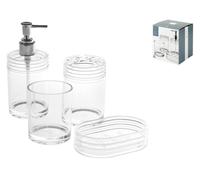 Set Bagno 4 Pezzi Acrilico Trasparente 2696/7/8 Home