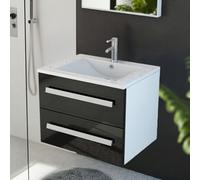 Set bagno Arosa nero mobili bagno mobili bagno lavabo 60 cm set lavabo