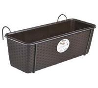 SET BALCONE NATURAL MOKA C/RISERVA ACQ. E SUPP. IN MET. ANTRACITE CM50 cm. 5...