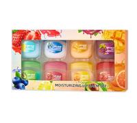 Set balsamo per labbra, set labbra fruttato 8 in 1, lucidalabbra primer al gusto di frutta incolore, idratante, può essere usato come lucidalabbra, balsami notturni, rossetti incolori